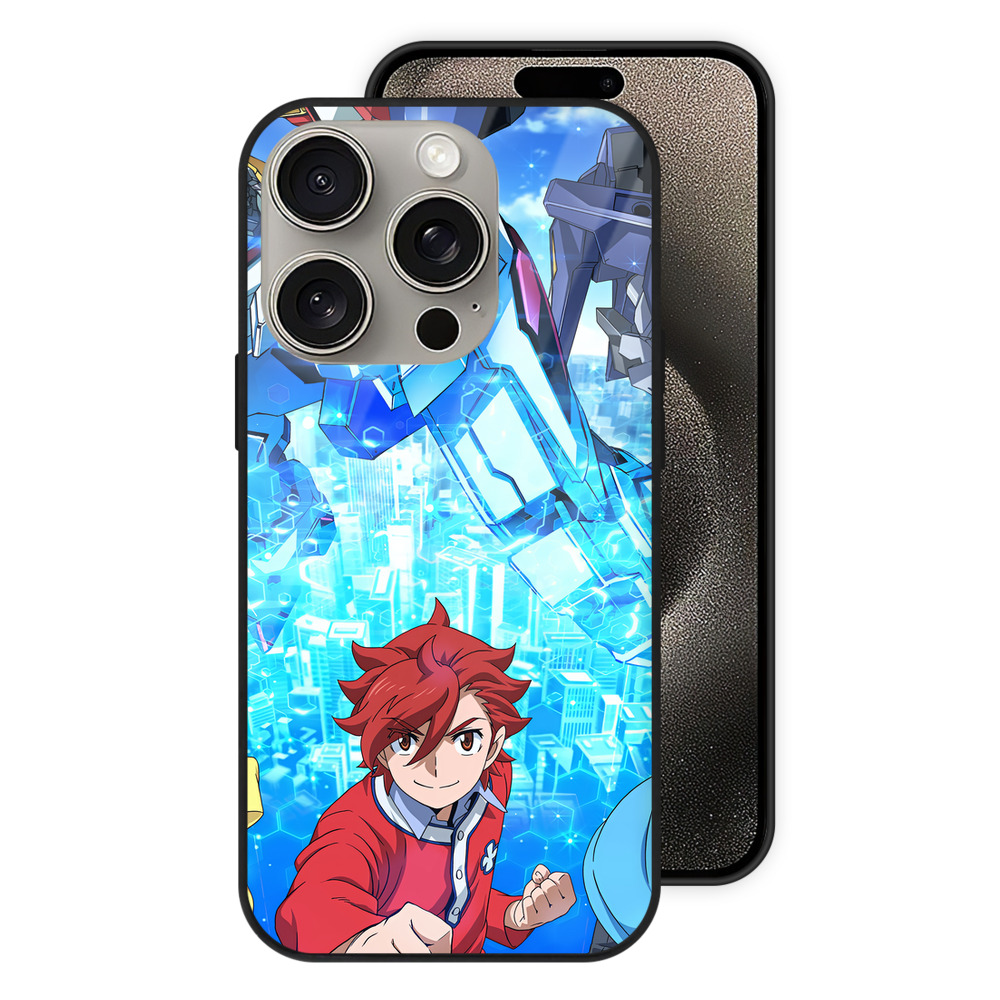 （画像用） 機動戦士ガンダム Mobile Suit Gundam 【iPhone15Pro対応】スマホケース 耐衝撃＆黄変防止 背面ガラス