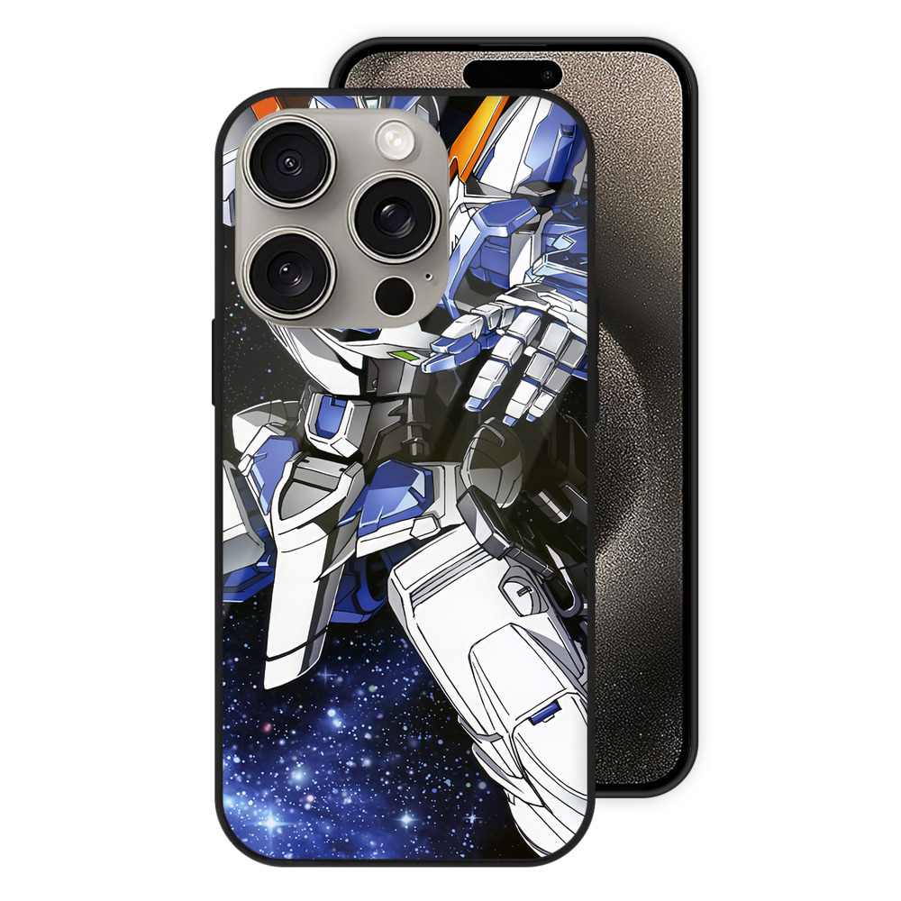 （画像用） 機動戦士ガンダム Mobile Suit Gundam 【iPhone15Pro対応】スマホケース 耐衝撃＆黄変防止 背面ガラス