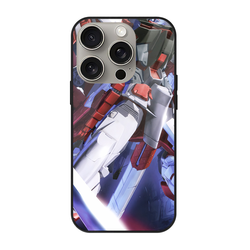 （画像用） 機動戦士ガンダム Mobile Suit Gundam 【iPhone15Pro対応】スマホケース 耐衝撃＆黄変防止 背面ガラス