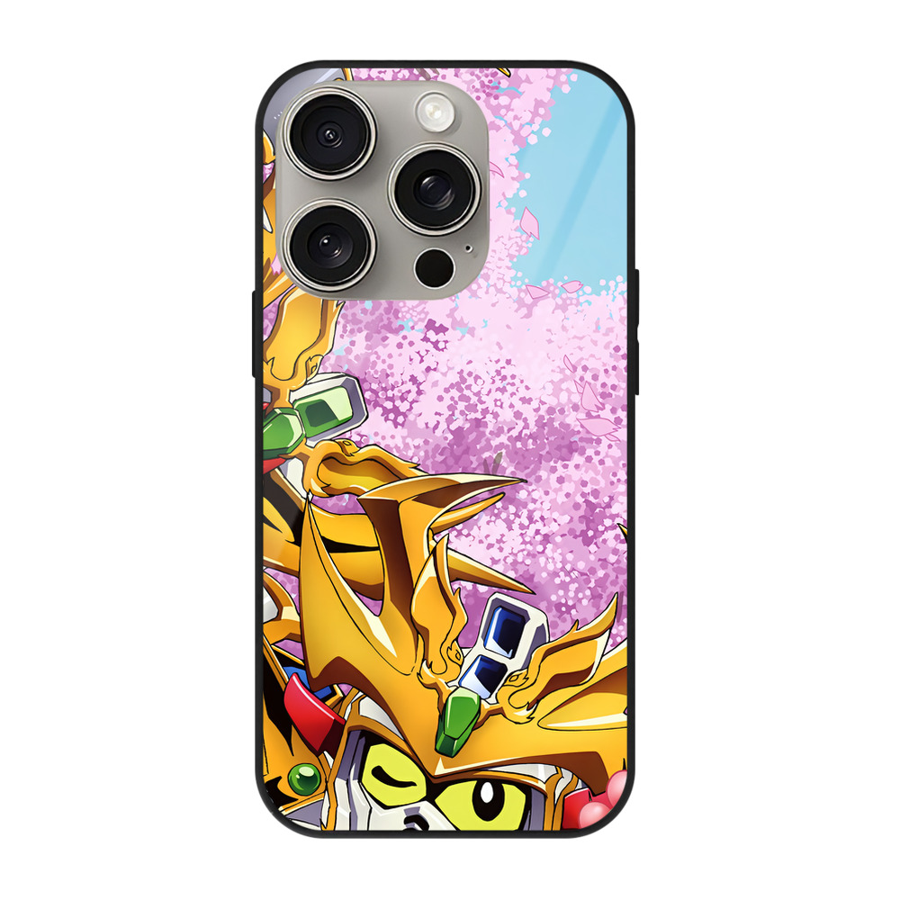 （画像用） 機動戦士ガンダム Mobile Suit Gundam 【iPhone15Pro対応】スマホケース 耐衝撃＆黄変防止 背面ガラス