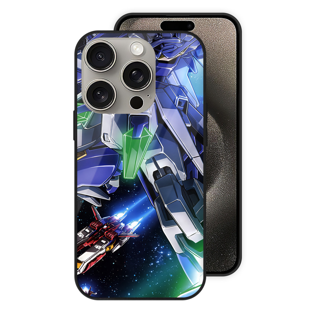 （画像用） 機動戦士ガンダム Mobile Suit Gundam 【iPhone15Pro対応】スマホケース 耐衝撃＆黄変防止 背面ガラス