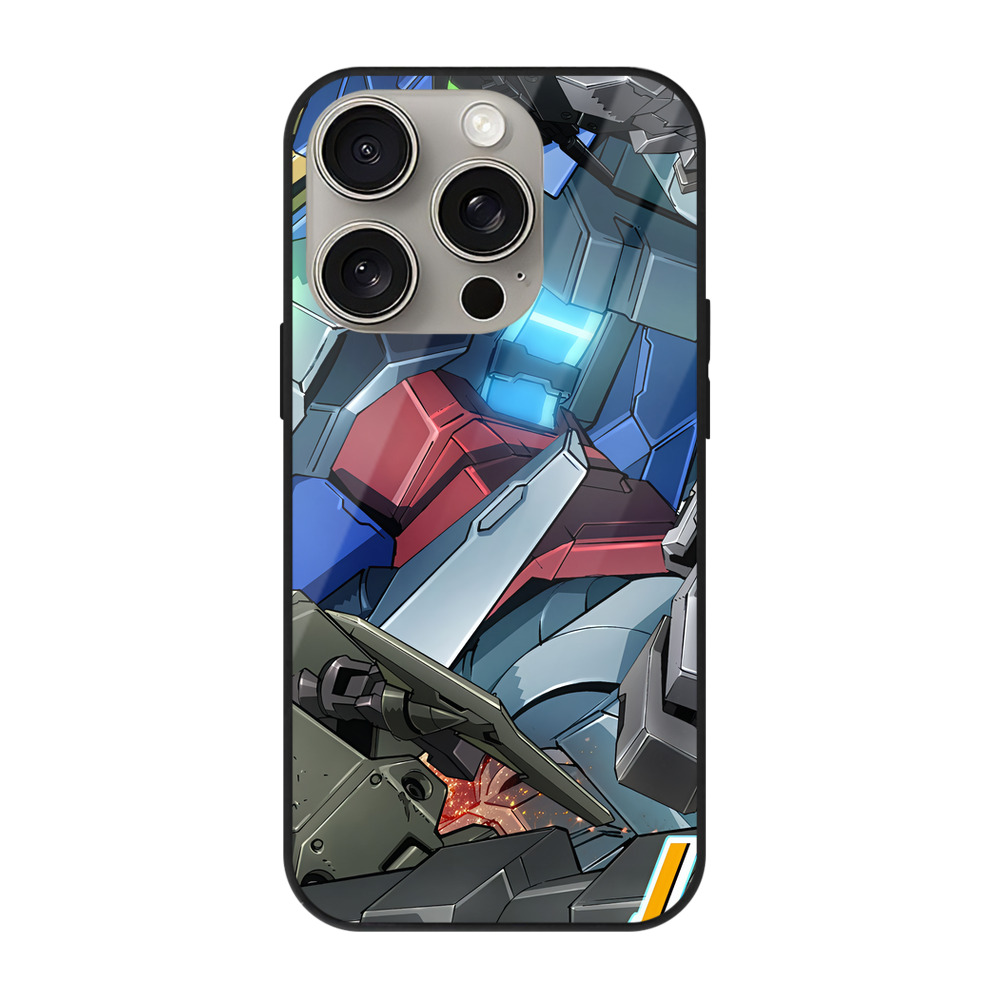 （画像用） 機動戦士ガンダム Mobile Suit Gundam 【iPhone15Pro対応】スマホケース 耐衝撃＆黄変防止 背面ガラス