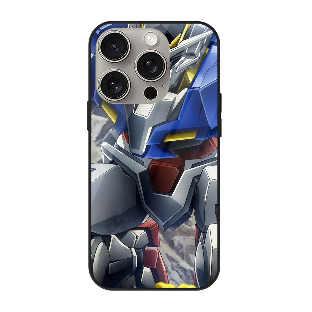（画像用） 機動戦士ガンダム Mobile Suit Gundam 【iPhone15Pro対応】スマホケース 耐衝撃＆黄変防止 背面ガラス