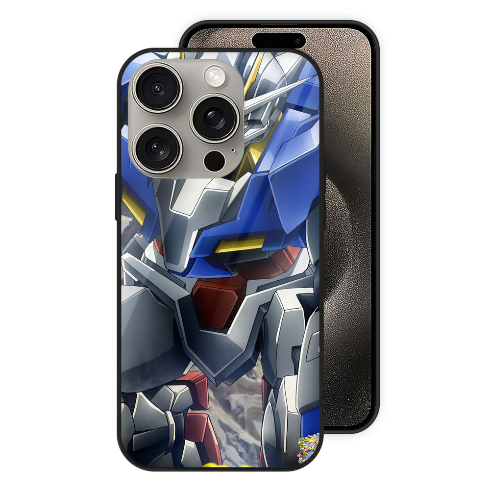 （画像用） 機動戦士ガンダム Mobile Suit Gundam 【iPhone15Pro対応】スマホケース 耐衝撃＆黄変防止 背面ガラス