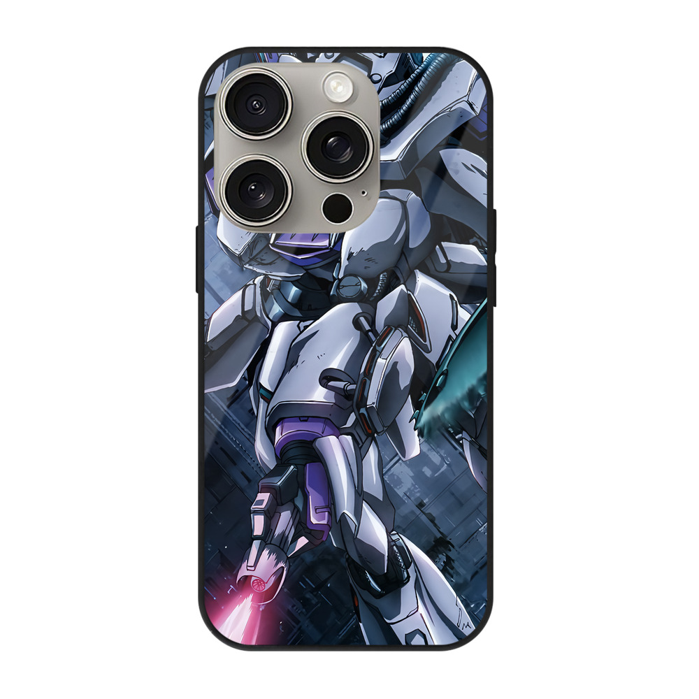 （画像用） 機動戦士ガンダム Mobile Suit Gundam 【iPhone15Pro対応】スマホケース 耐衝撃＆黄変防止 背面ガラス