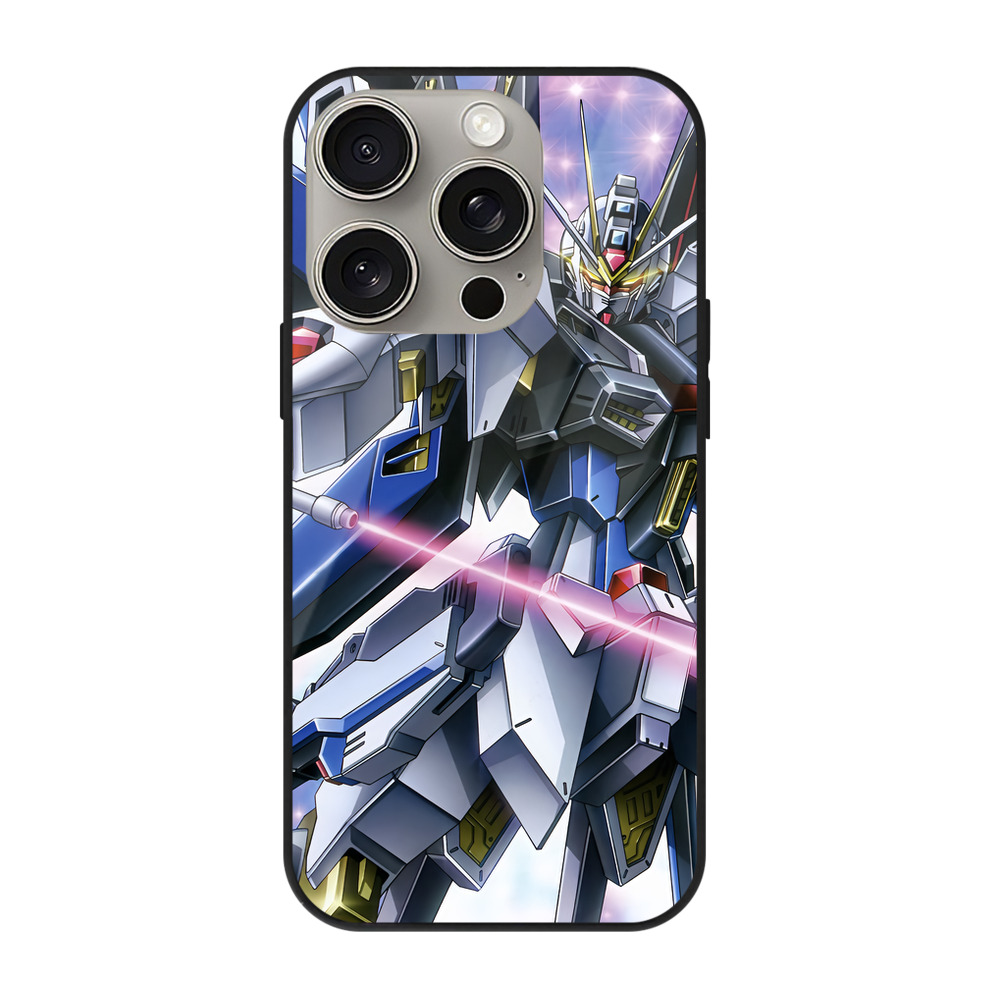 （画像用） 機動戦士ガンダム Mobile Suit Gundam 【iPhone15Pro対応】スマホケース 耐衝撃＆黄変防止 背面ガラス
