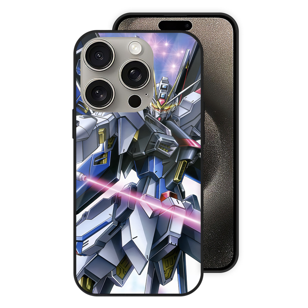 （画像用） 機動戦士ガンダム Mobile Suit Gundam 【iPhone15Pro対応】スマホケース 耐衝撃＆黄変防止 背面ガラス