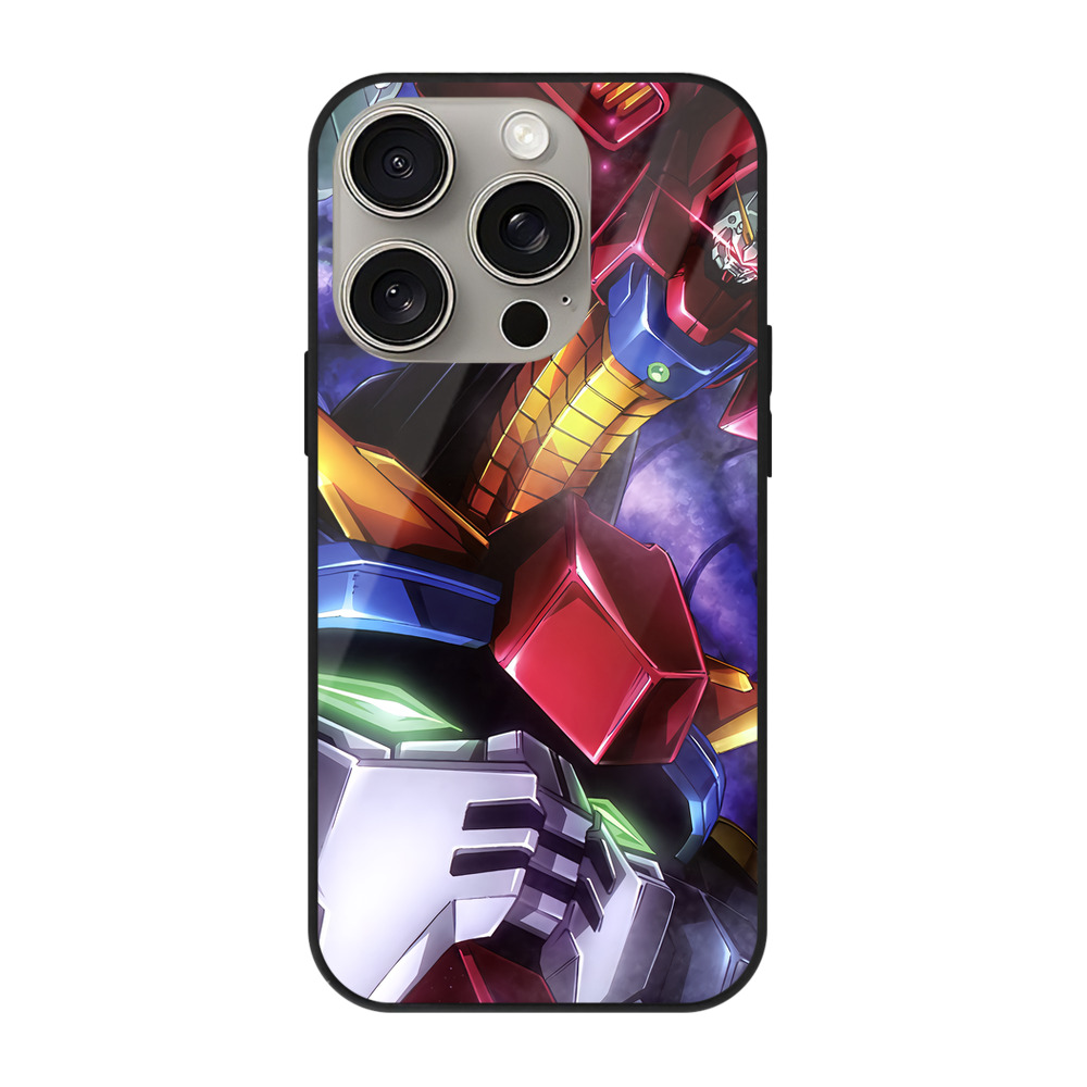 （画像用） 機動戦士ガンダム Mobile Suit Gundam 【iPhone15Pro対応】スマホケース 耐衝撃＆黄変防止 背面ガラス
