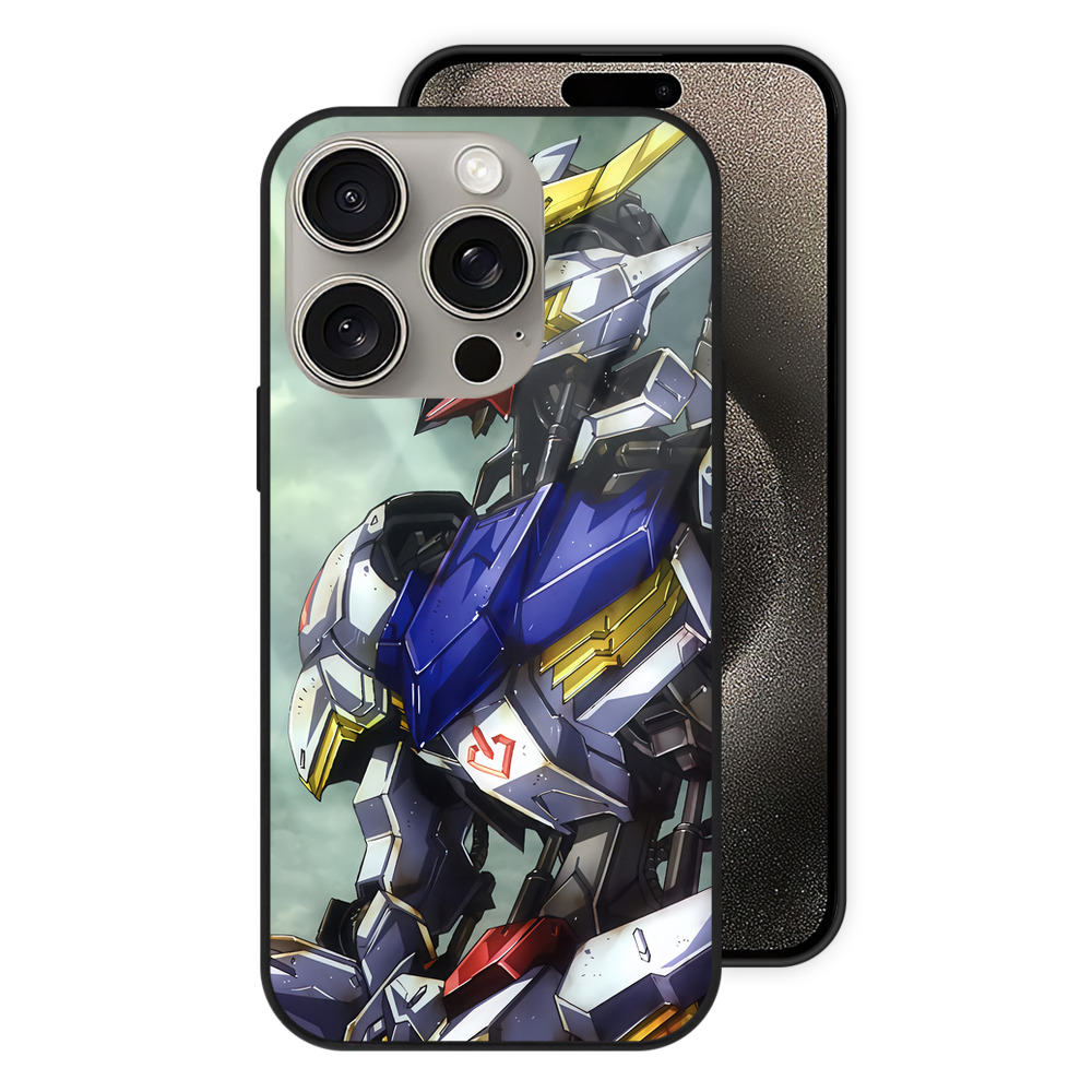 （画像用） 機動戦士ガンダム Mobile Suit Gundam 【iPhone15Pro対応】スマホケース 耐衝撃＆黄変防止 背面ガラス