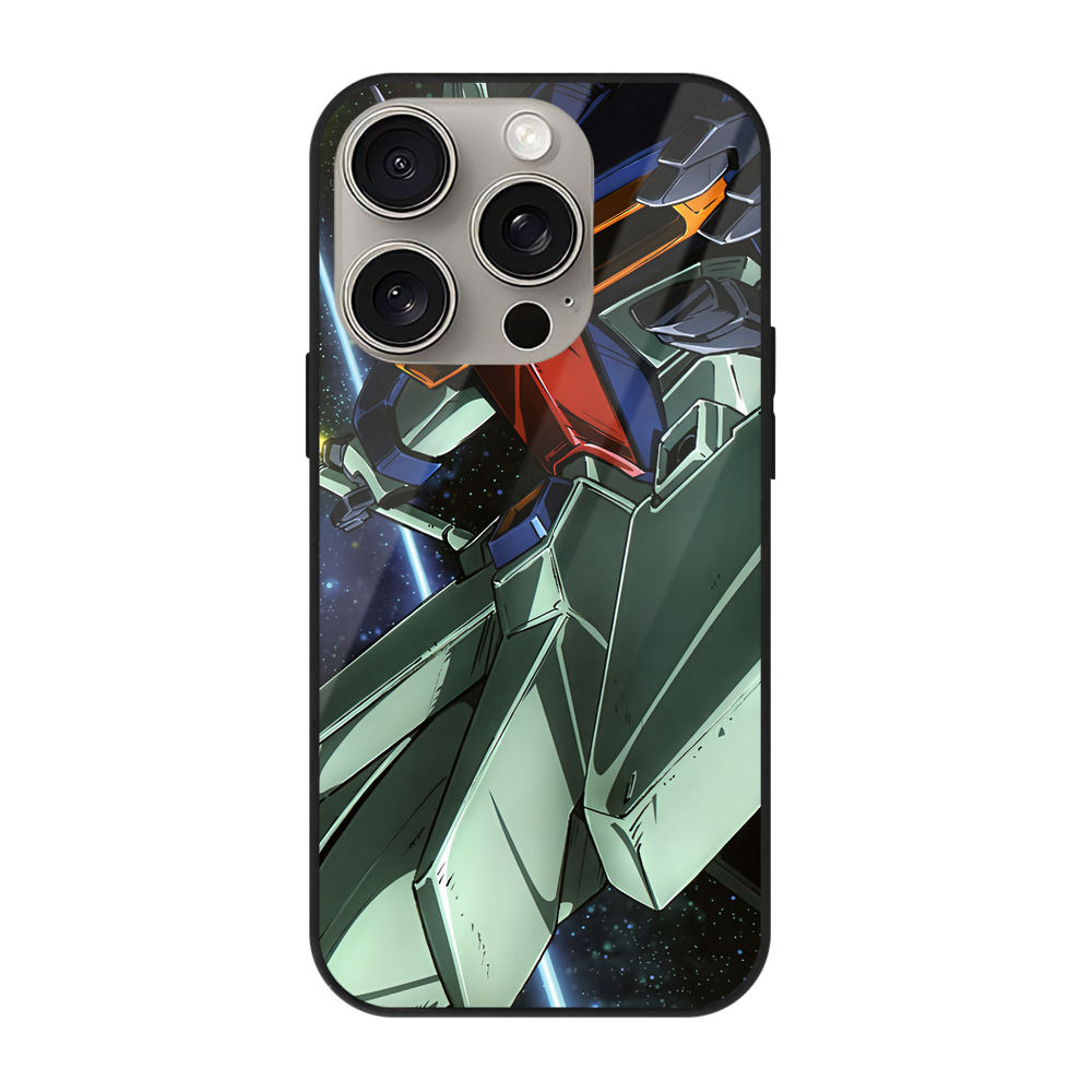 （画像用） 機動戦士ガンダム Mobile Suit Gundam 【iPhone15Pro対応】スマホケース 耐衝撃＆黄変防止 背面ガラス