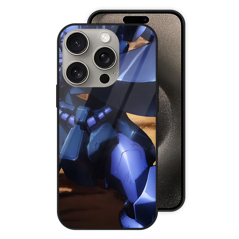 （画像用） 機動戦士ガンダム Mobile Suit Gundam 【iPhone15Pro対応】スマホケース 耐衝撃＆黄変防止 背面ガラス