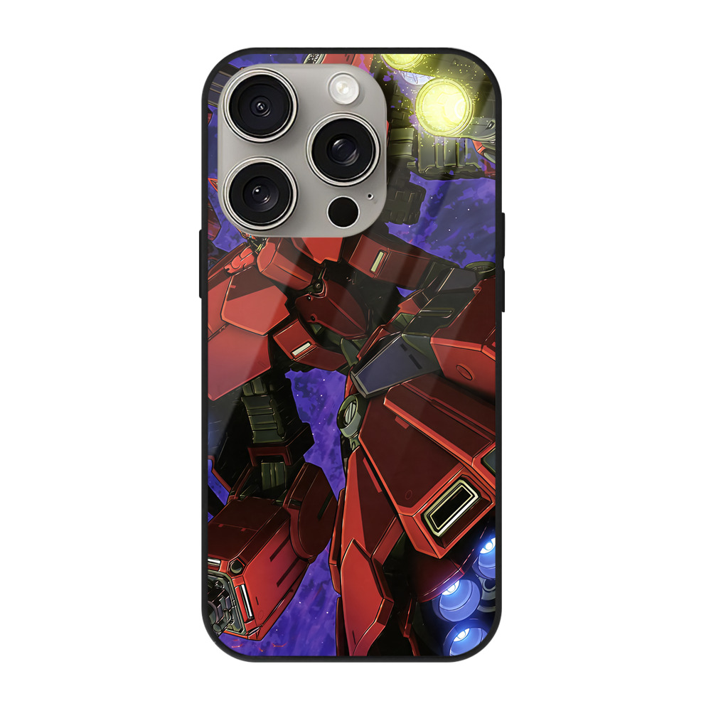 （画像用） 機動戦士ガンダム Mobile Suit Gundam 【iPhone15Pro対応】スマホケース 耐衝撃＆黄変防止 背面ガラス