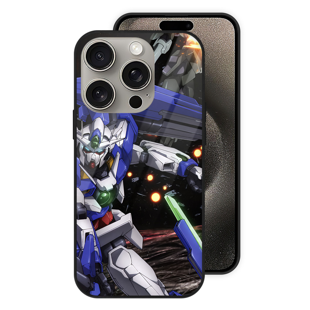 （画像用） 機動戦士ガンダム Mobile Suit Gundam 【iPhone15Pro対応】スマホケース 耐衝撃＆黄変防止 背面ガラス