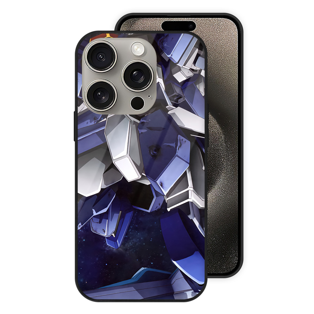 （画像用） 機動戦士ガンダム Mobile Suit Gundam 【iPhone15Pro対応】スマホケース 耐衝撃＆黄変防止 背面ガラス