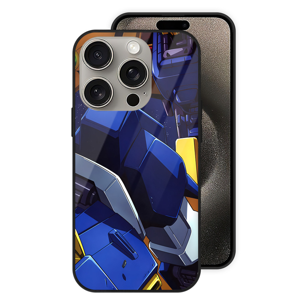 （画像用） 機動戦士ガンダム Mobile Suit Gundam 【iPhone15Pro対応】スマホケース 耐衝撃＆黄変防止 背面ガラス
