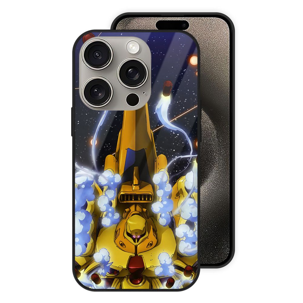 （画像用） 機動戦士ガンダム Mobile Suit Gundam 【iPhone15Pro対応】スマホケース 耐衝撃＆黄変防止 背面ガラス