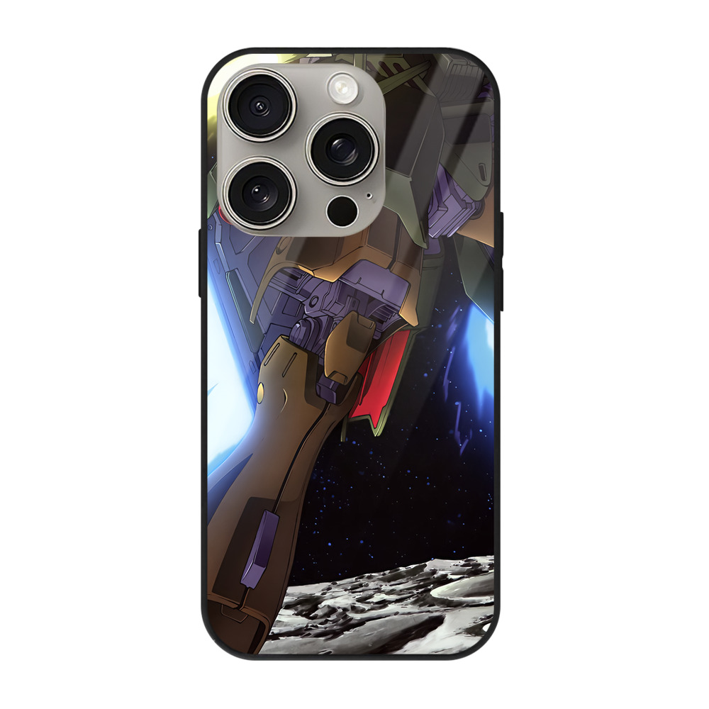 （画像用） 機動戦士ガンダム Mobile Suit Gundam 【iPhone15Pro対応】スマホケース 耐衝撃＆黄変防止 背面ガラス