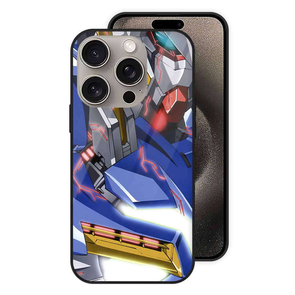 （画像用） 機動戦士ガンダム Mobile Suit Gundam 【iPhone15Pro対応】スマホケース 耐衝撃＆黄変防止 背面ガラス