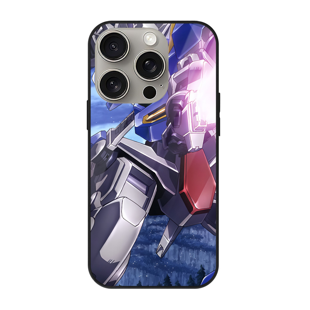 （画像用） 機動戦士ガンダム Mobile Suit Gundam 【iPhone15Pro対応】スマホケース 耐衝撃＆黄変防止 背面ガラス