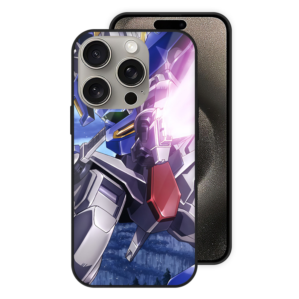 （画像用） 機動戦士ガンダム Mobile Suit Gundam 【iPhone15Pro対応】スマホケース 耐衝撃＆黄変防止 背面ガラス