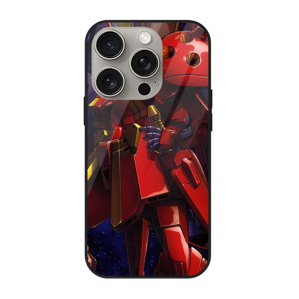 （画像用） 機動戦士ガンダム Mobile Suit Gundam 【iPhone15Pro対応】スマホケース 耐衝撃＆黄変防止 背面ガラス