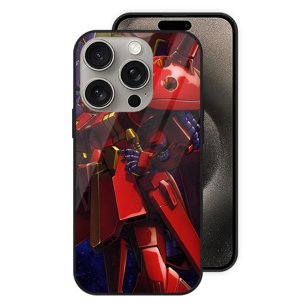 （画像用） 機動戦士ガンダム Mobile Suit Gundam 【iPhone15Pro対応】スマホケース 耐衝撃＆黄変防止 背面ガラス