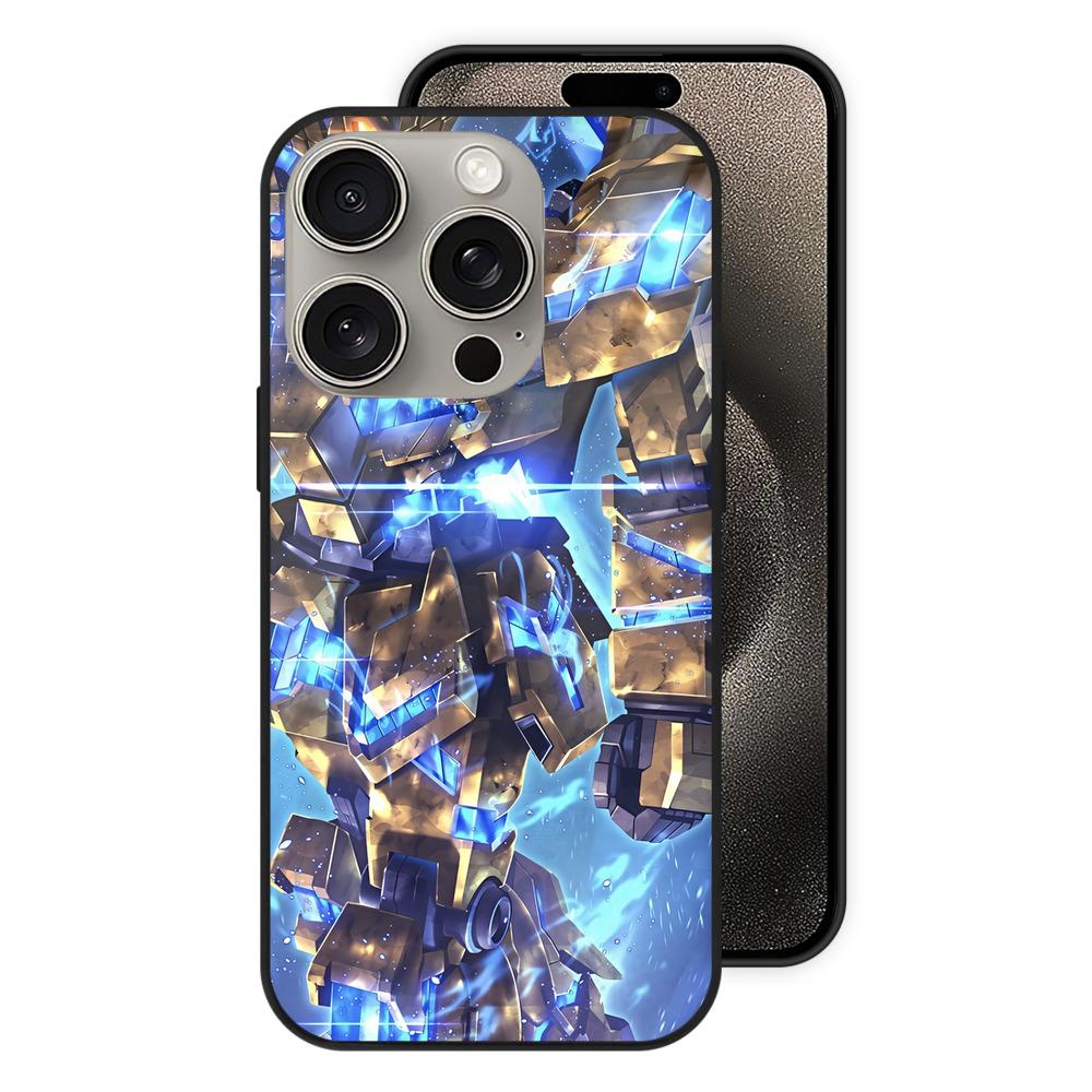 （画像用） 機動戦士ガンダム Mobile Suit Gundam 【iPhone15Pro対応】スマホケース 耐衝撃＆黄変防止 背面ガラス