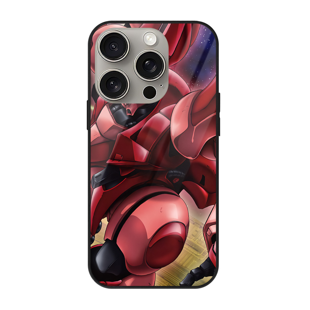 （画像用） 機動戦士ガンダム Mobile Suit Gundam 【iPhone15Pro対応】スマホケース 耐衝撃＆黄変防止 背面ガラス