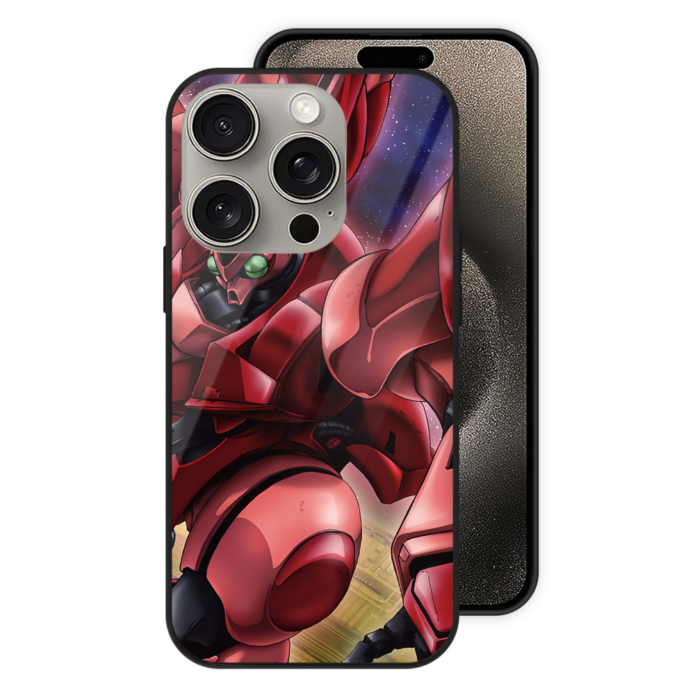 （画像用） 機動戦士ガンダム Mobile Suit Gundam 【iPhone15Pro対応】スマホケース 耐衝撃＆黄変防止 背面ガラス