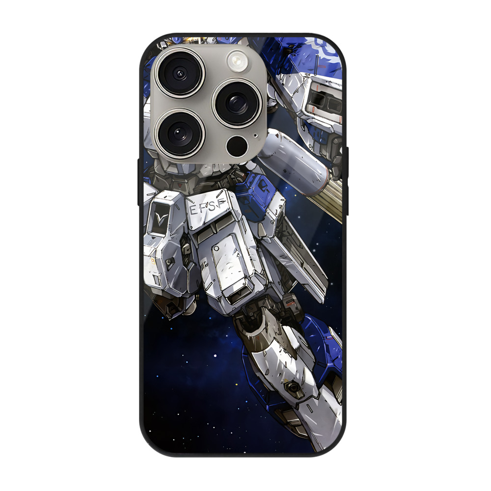 （画像用） 機動戦士ガンダム Mobile Suit Gundam 【iPhone15Pro対応】スマホケース 耐衝撃＆黄変防止 背面ガラス