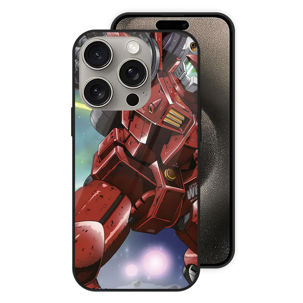 （画像用） 機動戦士ガンダム Mobile Suit Gundam 【iPhone15Pro対応】スマホケース 耐衝撃＆黄変防止 背面ガラス