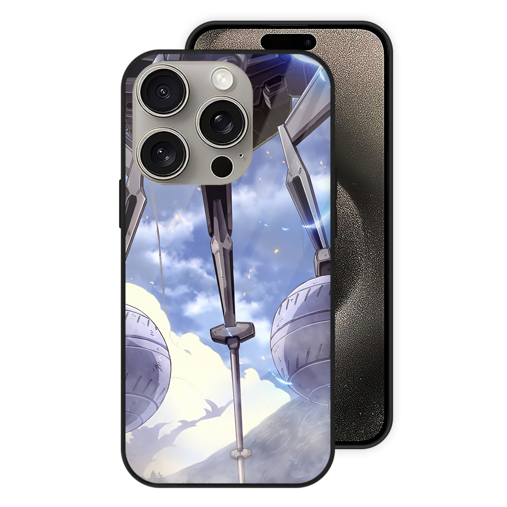 （画像用） 機動戦士ガンダム Mobile Suit Gundam 【iPhone15Pro対応】スマホケース 耐衝撃＆黄変防止 背面ガラス