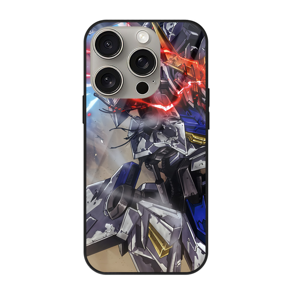 （画像用） 機動戦士ガンダム Mobile Suit Gundam 【iPhone15Pro対応】スマホケース 耐衝撃＆黄変防止 背面ガラス