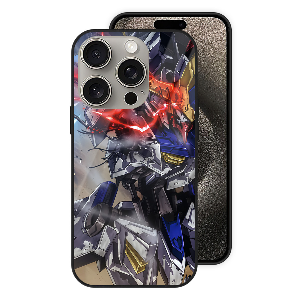 （画像用） 機動戦士ガンダム Mobile Suit Gundam 【iPhone15Pro対応】スマホケース 耐衝撃＆黄変防止 背面ガラス