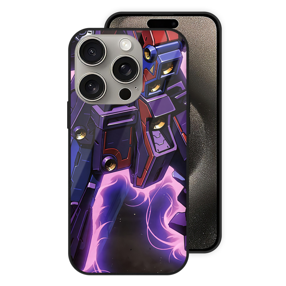 （画像用） 機動戦士ガンダム Mobile Suit Gundam 【iPhone15Pro対応】スマホケース 耐衝撃＆黄変防止 背面ガラス