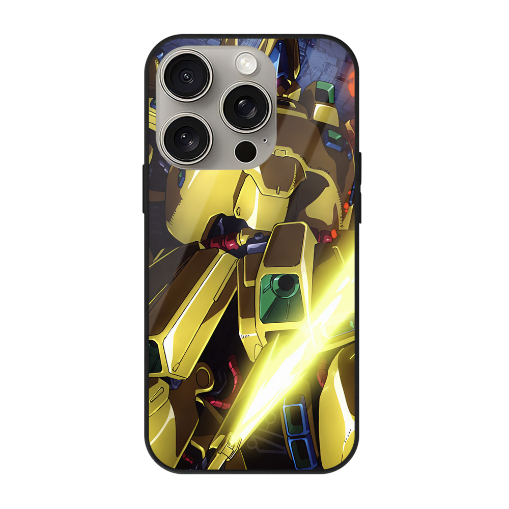 （画像用） 機動戦士ガンダム Mobile Suit Gundam 【iPhone15Pro対応】スマホケース 耐衝撃＆黄変防止 背面ガラス