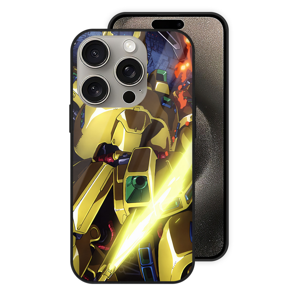 （画像用） 機動戦士ガンダム Mobile Suit Gundam 【iPhone15Pro対応】スマホケース 耐衝撃＆黄変防止 背面ガラス