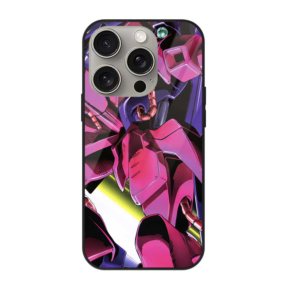 （画像用） 機動戦士ガンダム Mobile Suit Gundam 【iPhone15Pro対応】スマホケース 耐衝撃＆黄変防止 背面ガラス