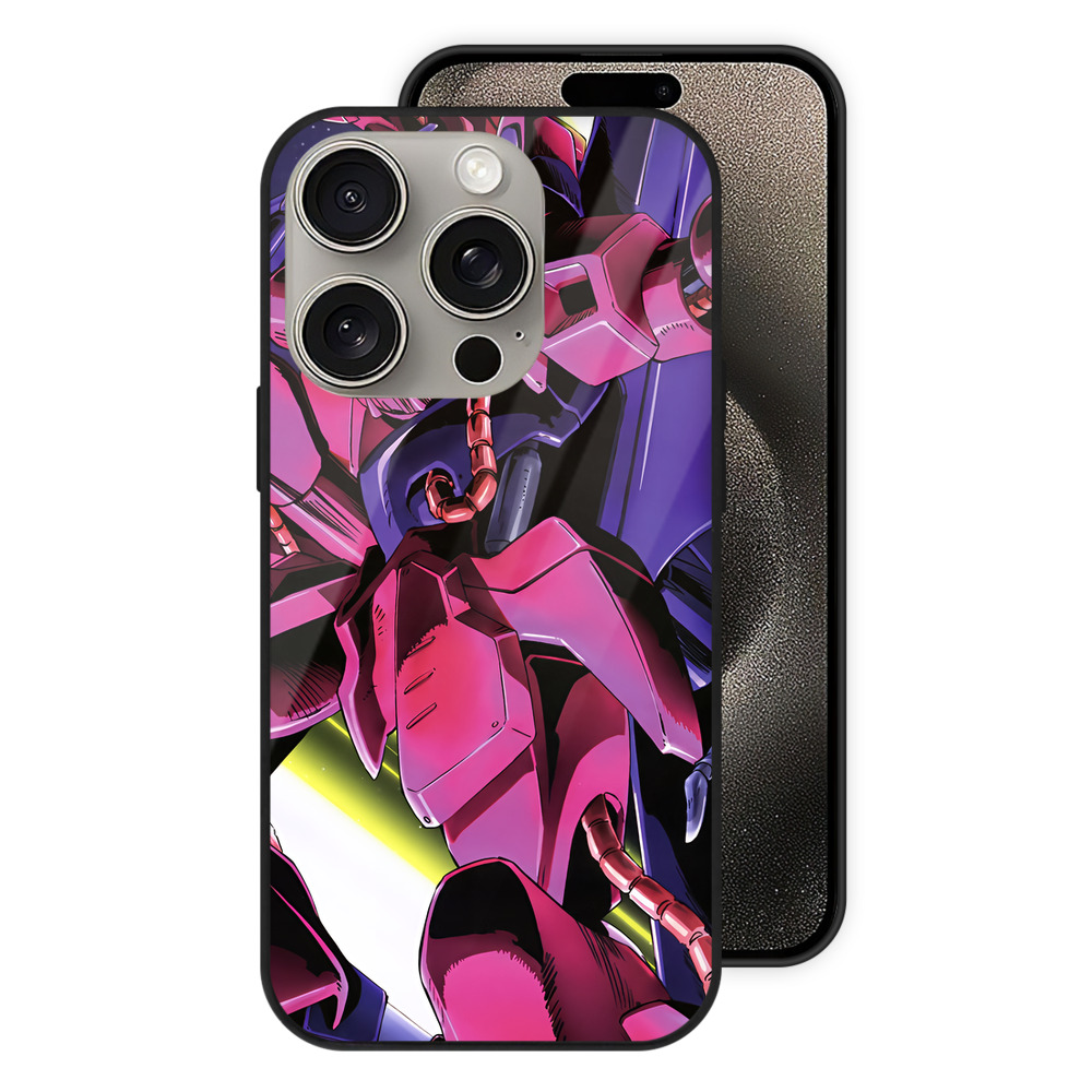 （画像用） 機動戦士ガンダム Mobile Suit Gundam 【iPhone15Pro対応】スマホケース 耐衝撃＆黄変防止 背面ガラス