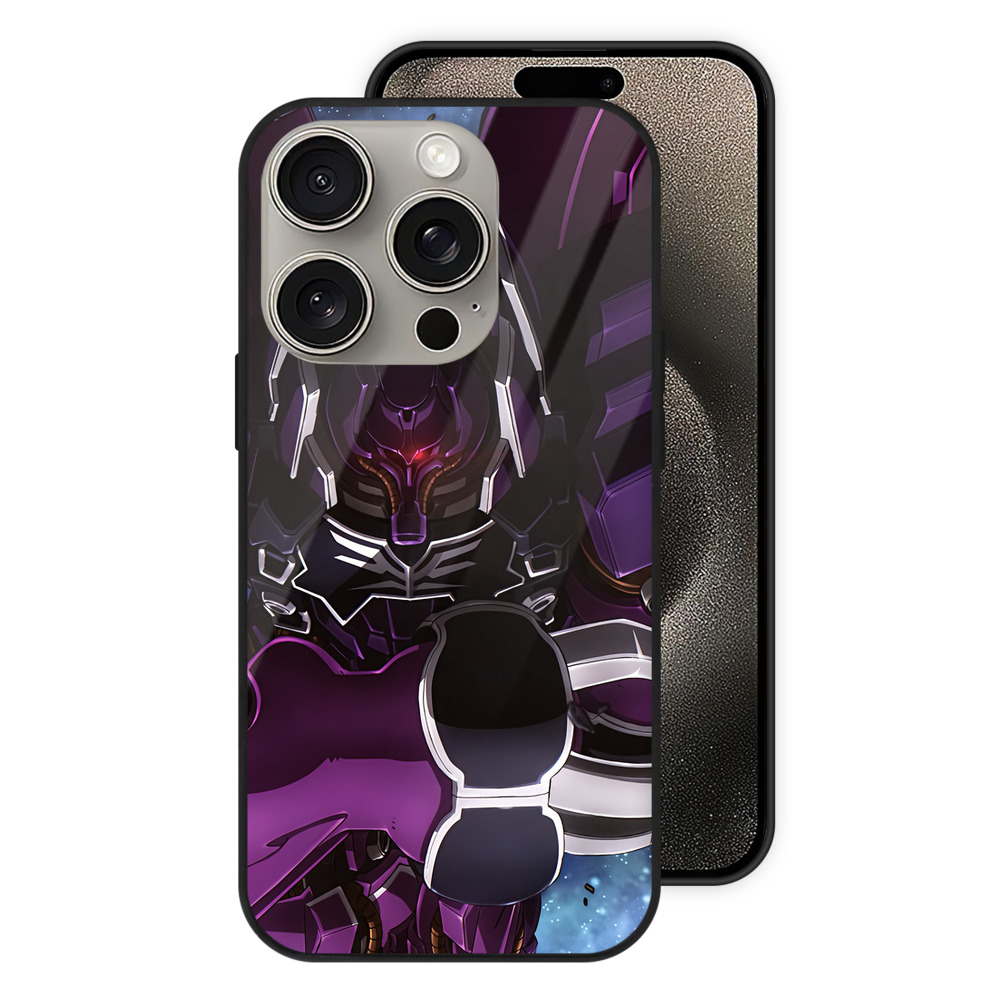 （画像用） 機動戦士ガンダム Mobile Suit Gundam 【iPhone15Pro対応】スマホケース 耐衝撃＆黄変防止 背面ガラス