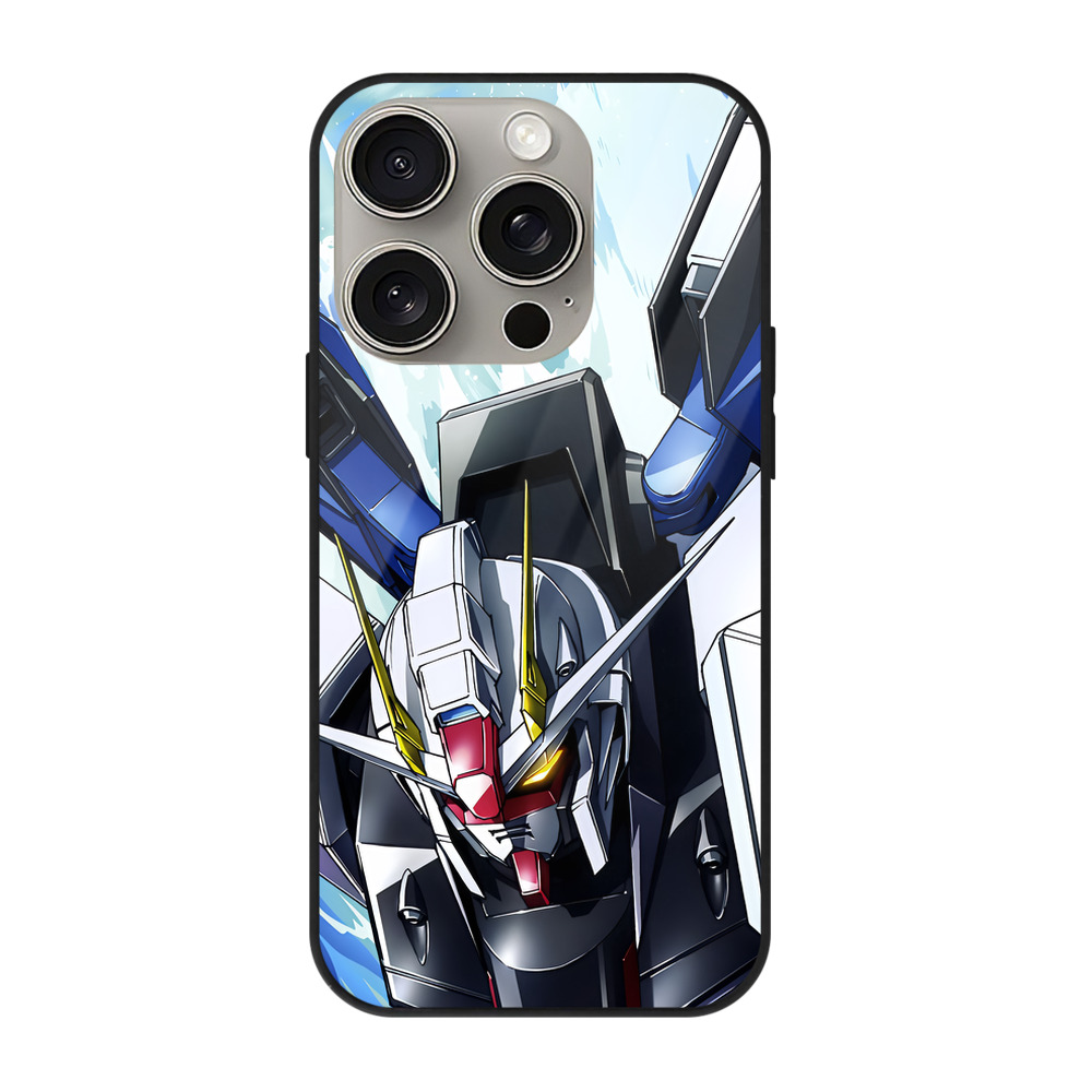 （画像用） 機動戦士ガンダム Mobile Suit Gundam 【iPhone15Pro対応】スマホケース 耐衝撃＆黄変防止 背面ガラス