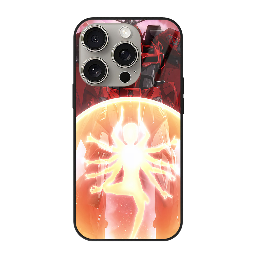 （画像用） 機動戦士ガンダム Mobile Suit Gundam 【iPhone15Pro対応】スマホケース 耐衝撃＆黄変防止 背面ガラス