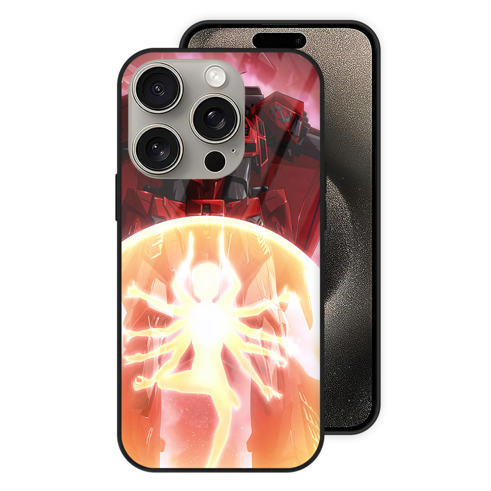 （画像用） 機動戦士ガンダム Mobile Suit Gundam 【iPhone15Pro対応】スマホケース 耐衝撃＆黄変防止 背面ガラス