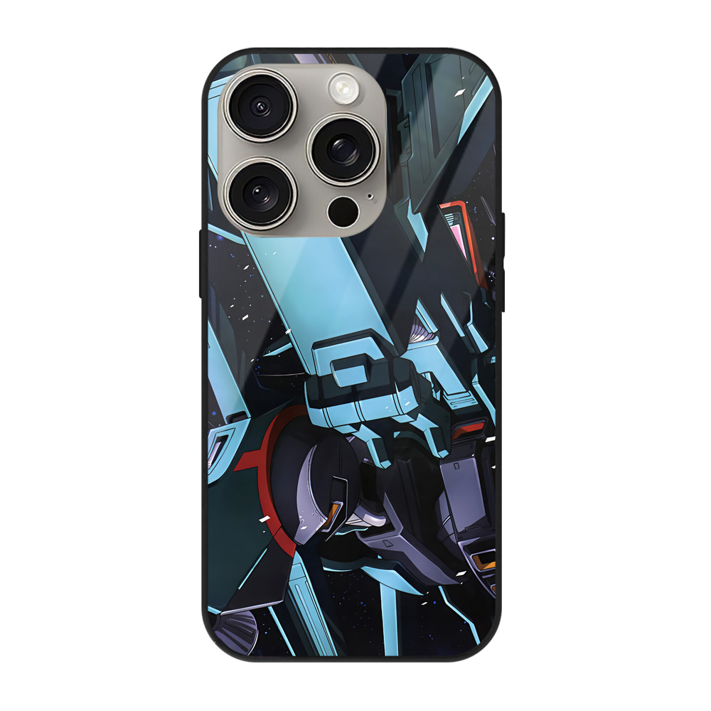 （画像用） 機動戦士ガンダム Mobile Suit Gundam 【iPhone15Pro対応】スマホケース 耐衝撃＆黄変防止 背面ガラス