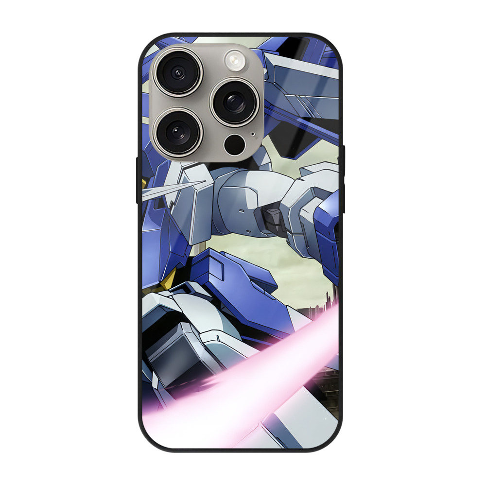 （画像用） 機動戦士ガンダム Mobile Suit Gundam 【iPhone15Pro対応】スマホケース 耐衝撃＆黄変防止 背面ガラス