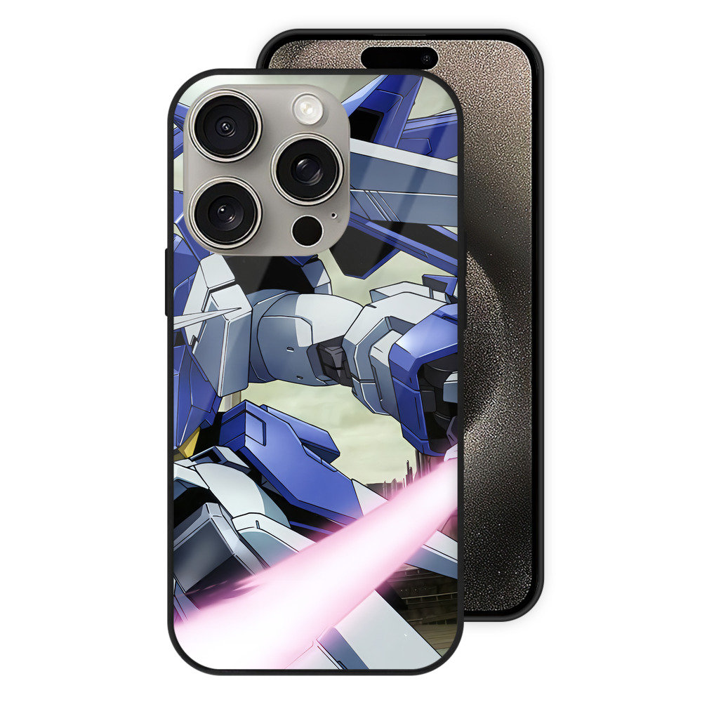 （画像用） 機動戦士ガンダム Mobile Suit Gundam 【iPhone15Pro対応】スマホケース 耐衝撃＆黄変防止 背面ガラス