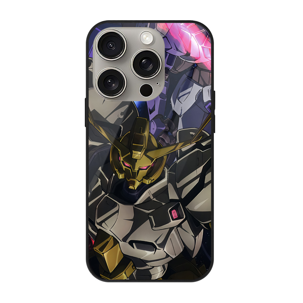 （画像用） 機動戦士ガンダム Mobile Suit Gundam 【iPhone15Pro対応】スマホケース 耐衝撃＆黄変防止 背面ガラス