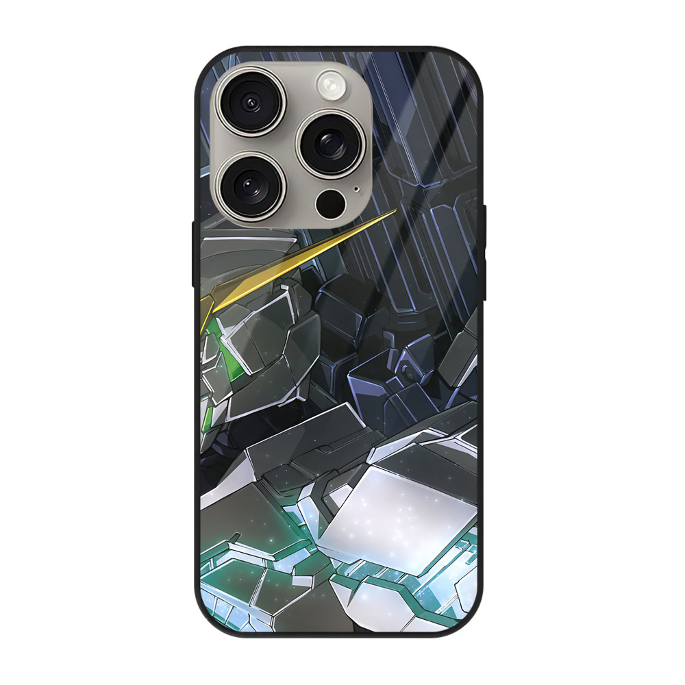 （画像用） 機動戦士ガンダム Mobile Suit Gundam 【iPhone15Pro対応】スマホケース 耐衝撃＆黄変防止 背面ガラス