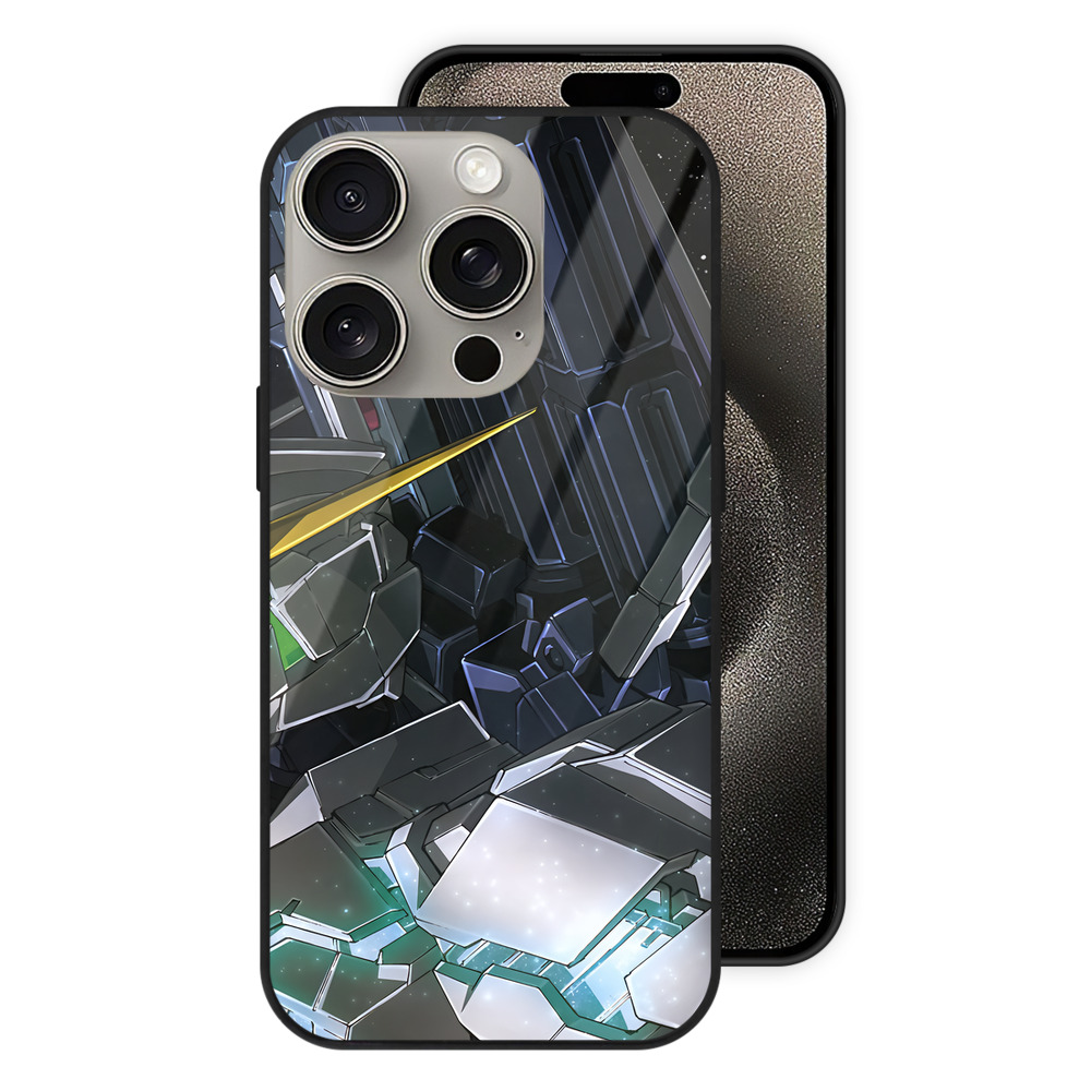 （画像用） 機動戦士ガンダム Mobile Suit Gundam 【iPhone15Pro対応】スマホケース 耐衝撃＆黄変防止 背面ガラス