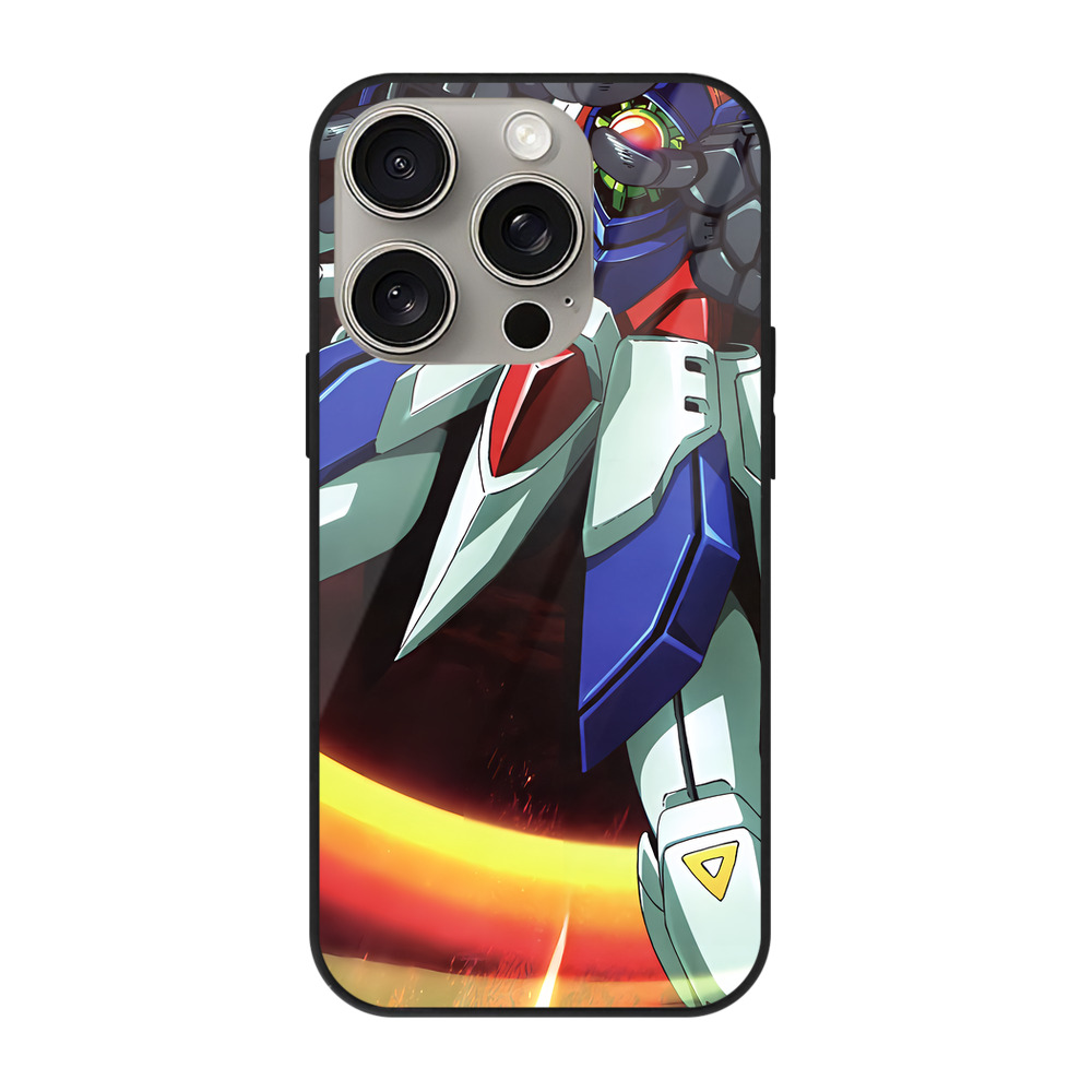 （画像用） 機動戦士ガンダム Mobile Suit Gundam 【iPhone15Pro対応】スマホケース 耐衝撃＆黄変防止 背面ガラス